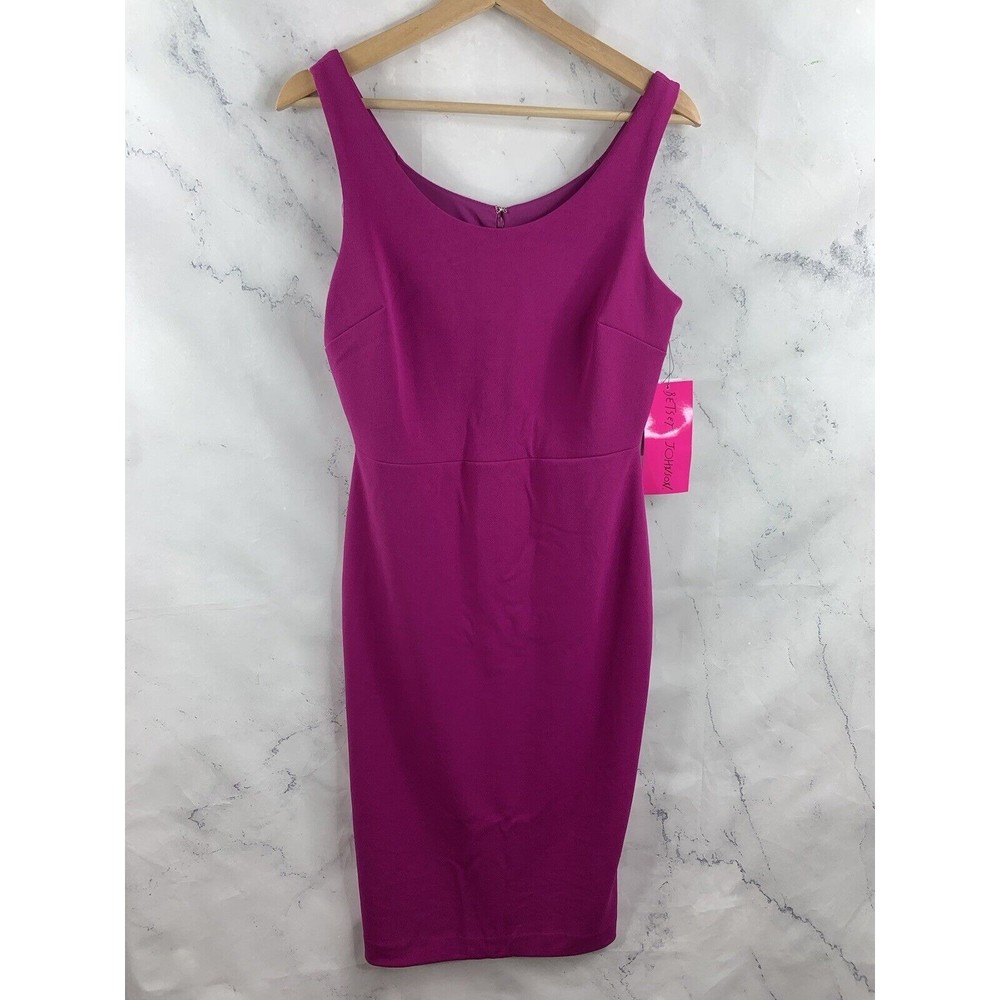 Betsey Johnson dress sz 4 Hot Pink Scoop Neck Sleeveless Sheath NWT